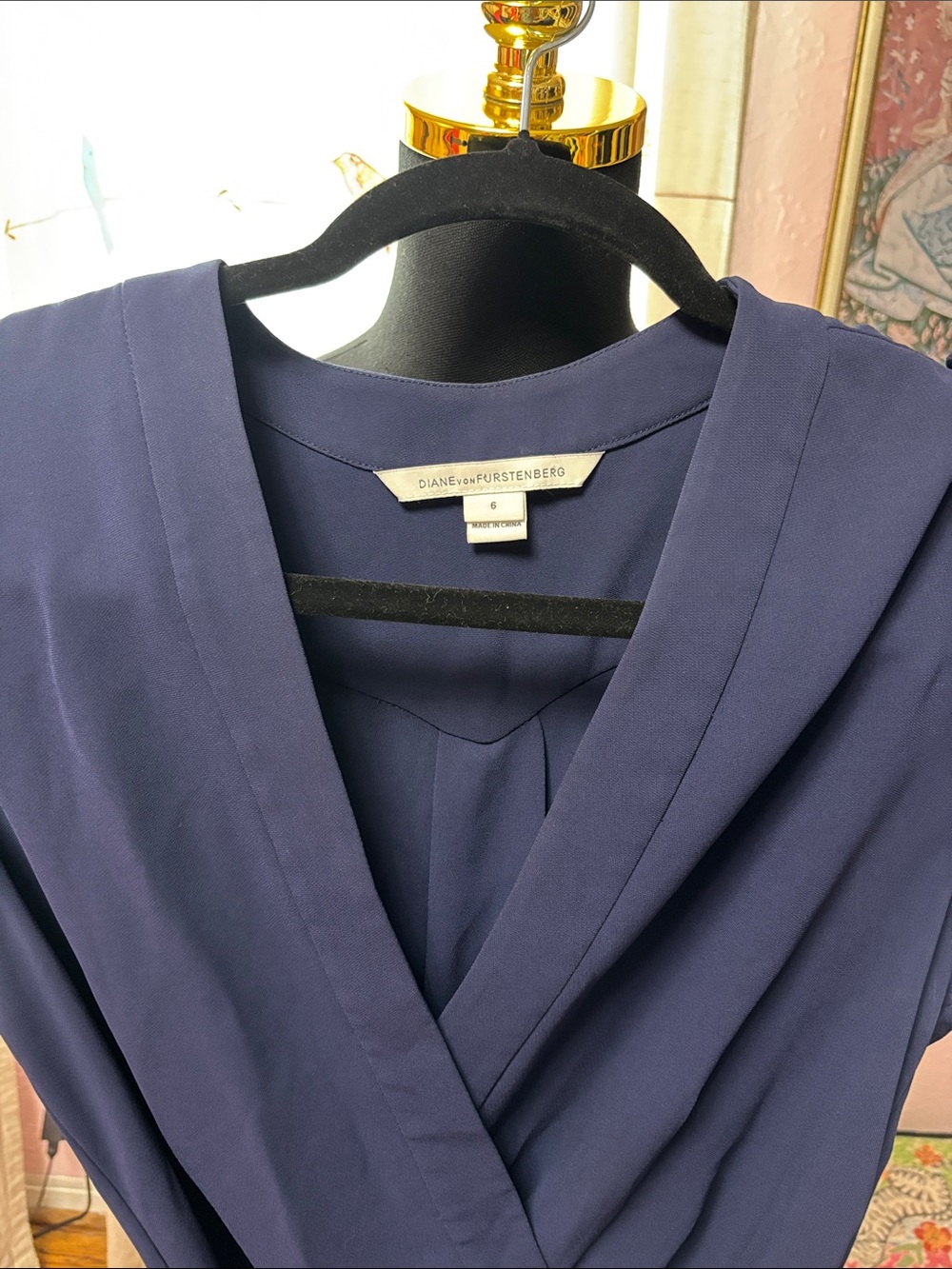 Diane Von Furstenberg Navy Blue Romper
